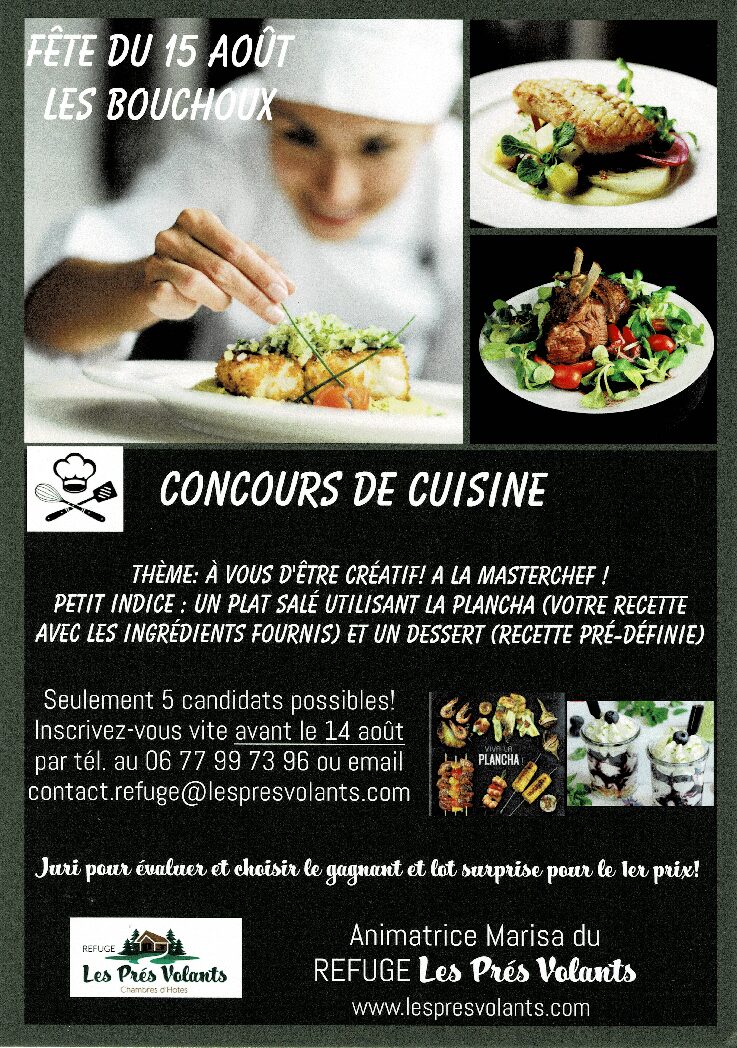 Fête 15 août Les Bouchoux – Concours de cuisine